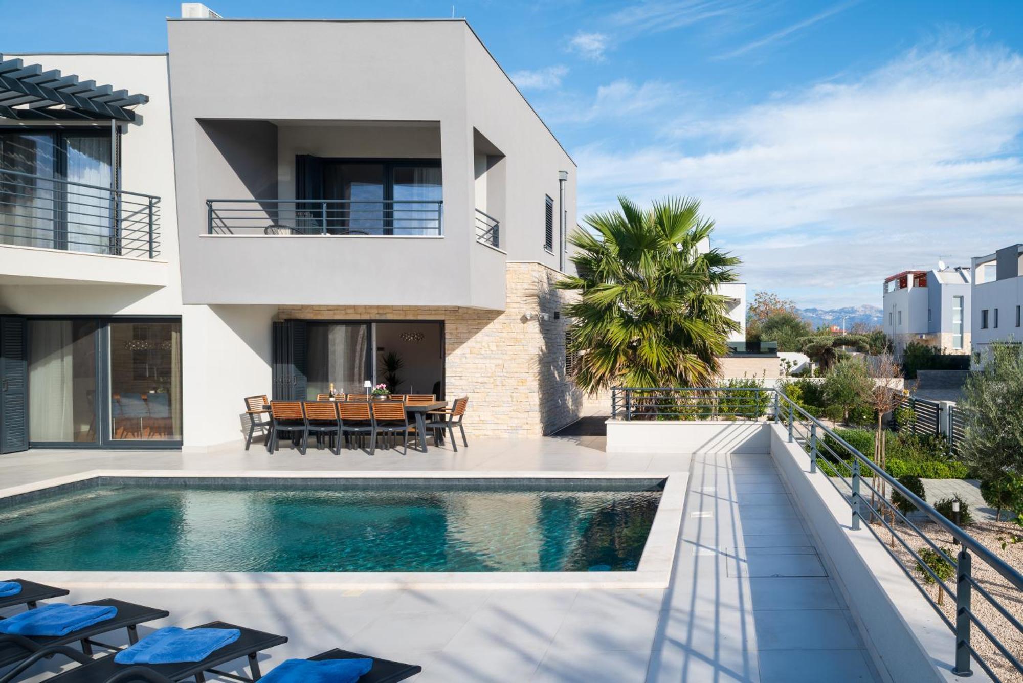 Villa Roca With Heated Pool And Sauna Privlaka  Buitenkant foto