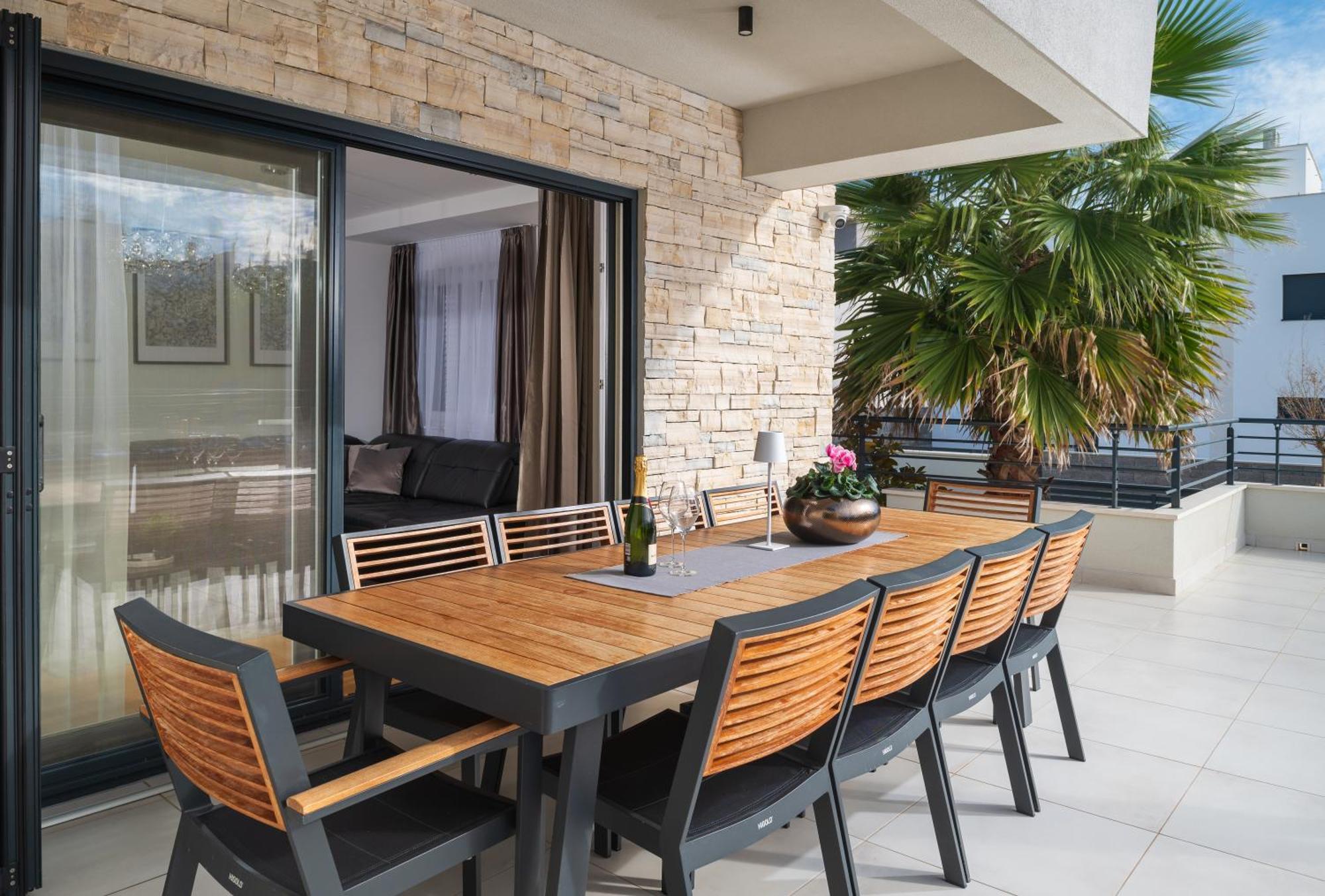 Villa Roca With Heated Pool And Sauna Privlaka  Buitenkant foto