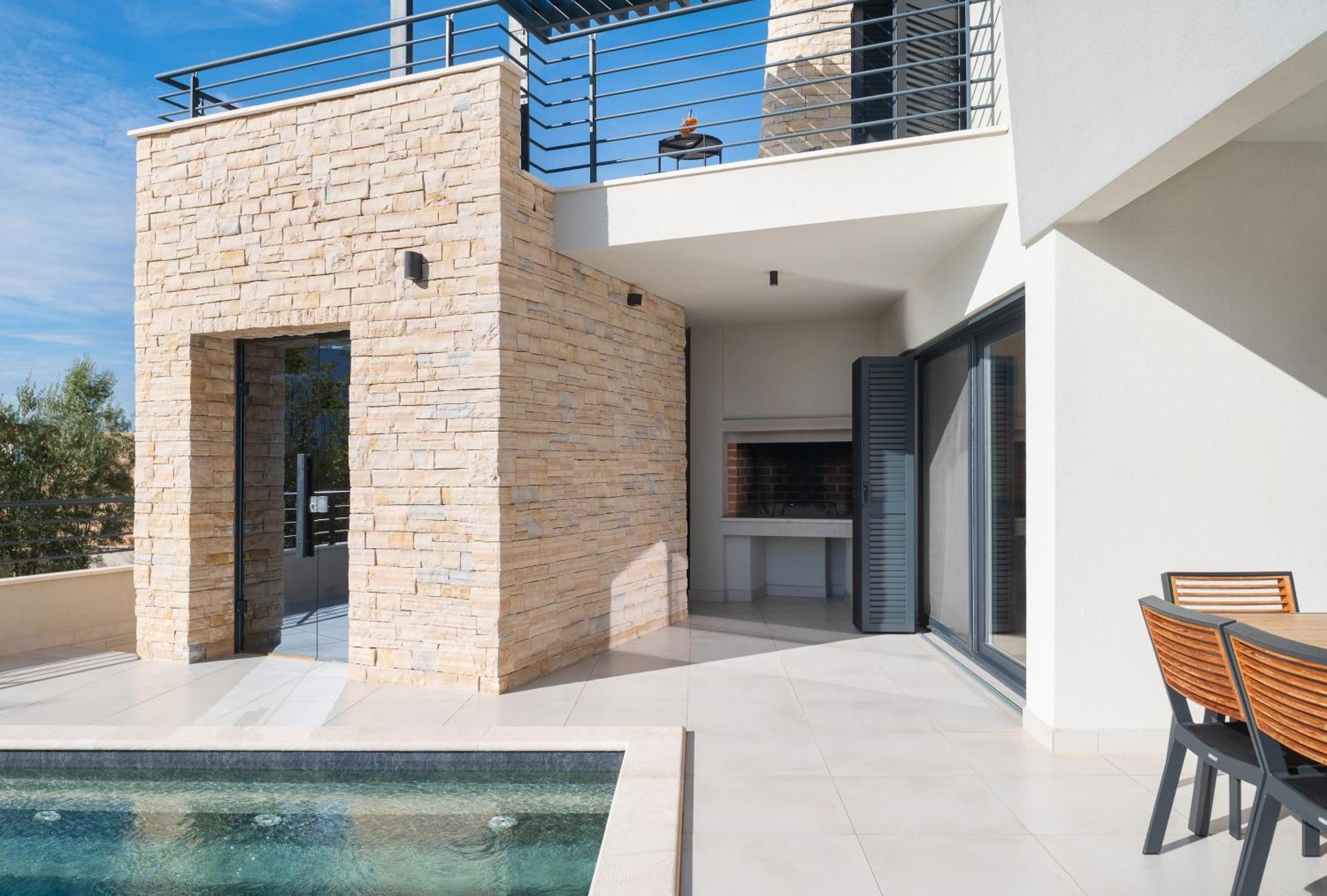 Villa Roca With Heated Pool And Sauna Privlaka  Buitenkant foto