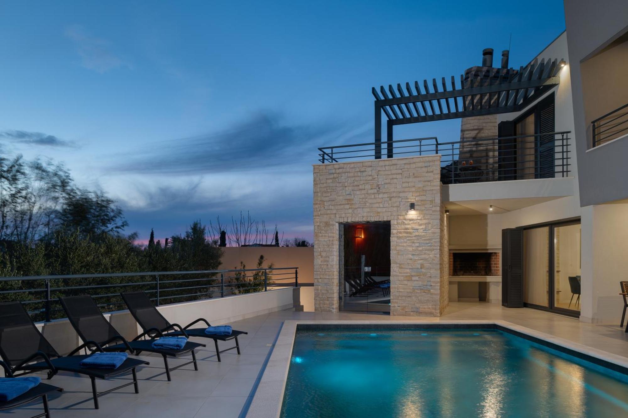 Villa Roca With Heated Pool And Sauna Privlaka  Buitenkant foto